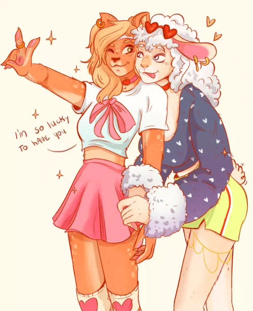 New besties! Or more than just friends? 👀✨ [art by me @pudding_furry on twt]