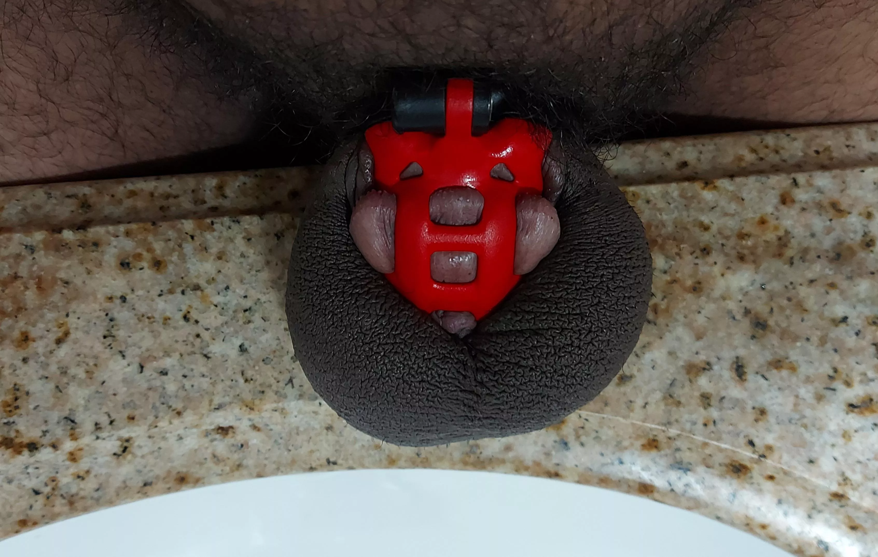 New color combo. My balls are so full that it almost hides my tiny nub ☺️