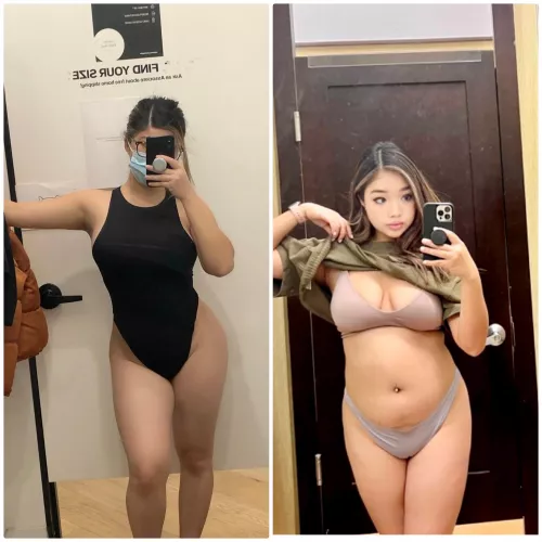 New kind of curves in the fitting room 🙈🙈🙈