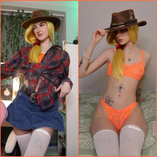 nimapie as applejack from my little pony 🍎