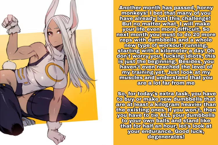 [No Nut Year] [Challenge] with [Miruko] (Part 3). [My hero academy] [Rumi Usagiyama] [Orgasm denial] [Femdom] [Training] [Artist: ratatatat74]