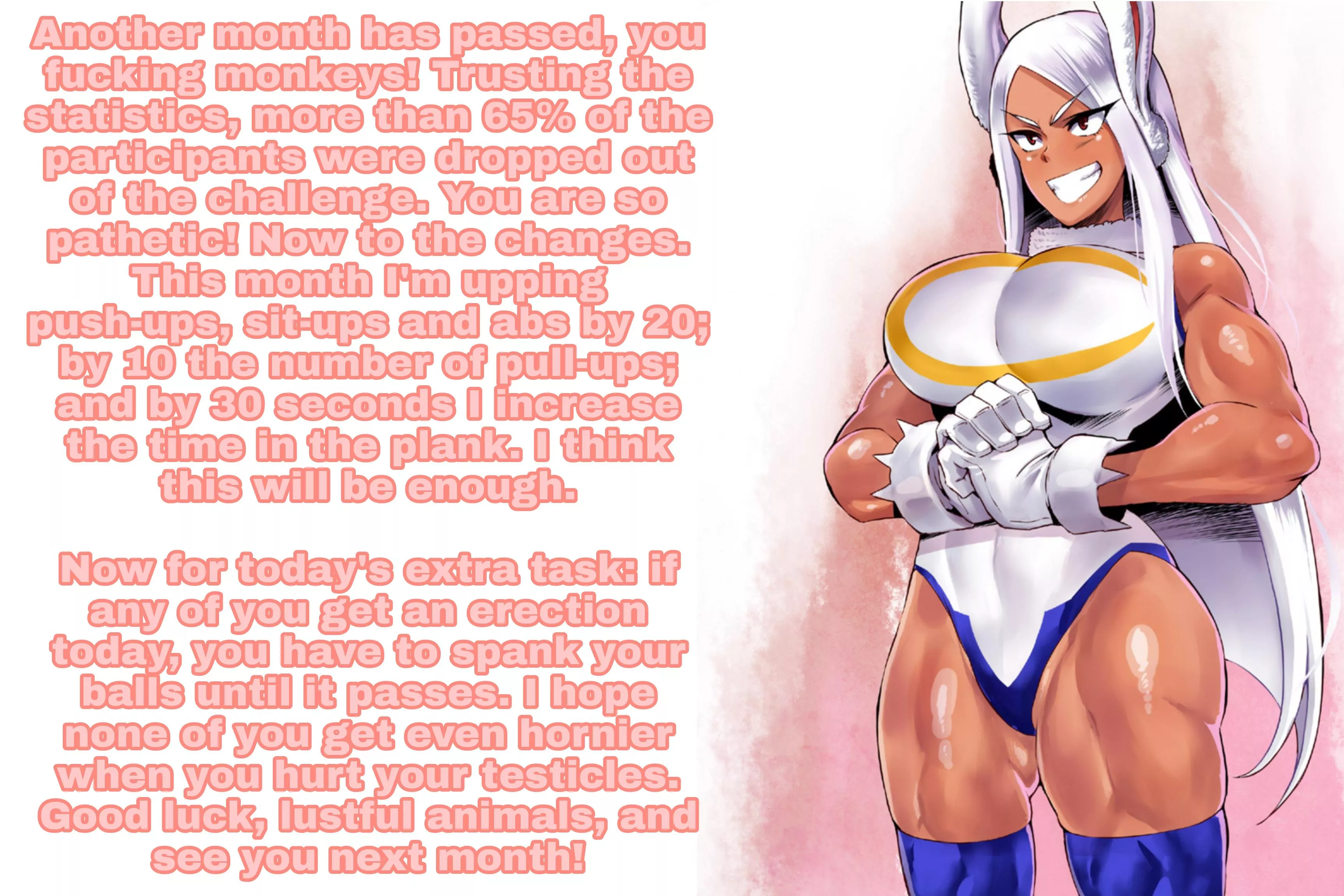 [No Nut Year] [Challenge] with [Miruko] (Part 5). [My hero academy] [Rumi Usagiyama] [Orgasm denial] [Femdom] [Training] [Artist: unknown (need help)]