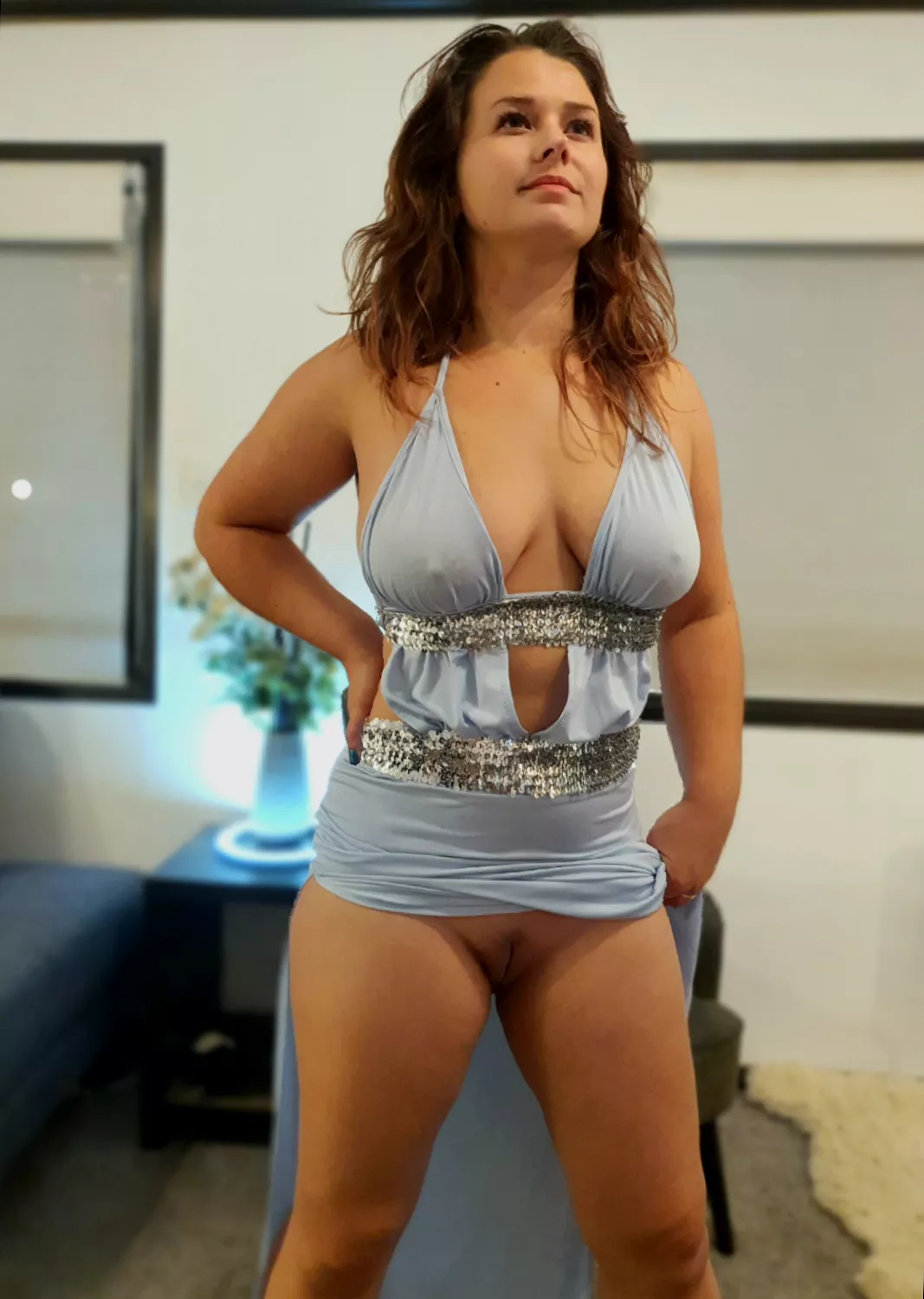 Nothing under at all.