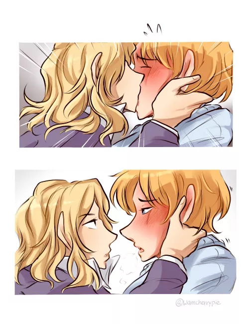[OC] A quick kiss when he’s already turned on ♡