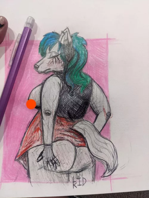 [OC] my fursona , haven't named them yet :3 [art done by me]