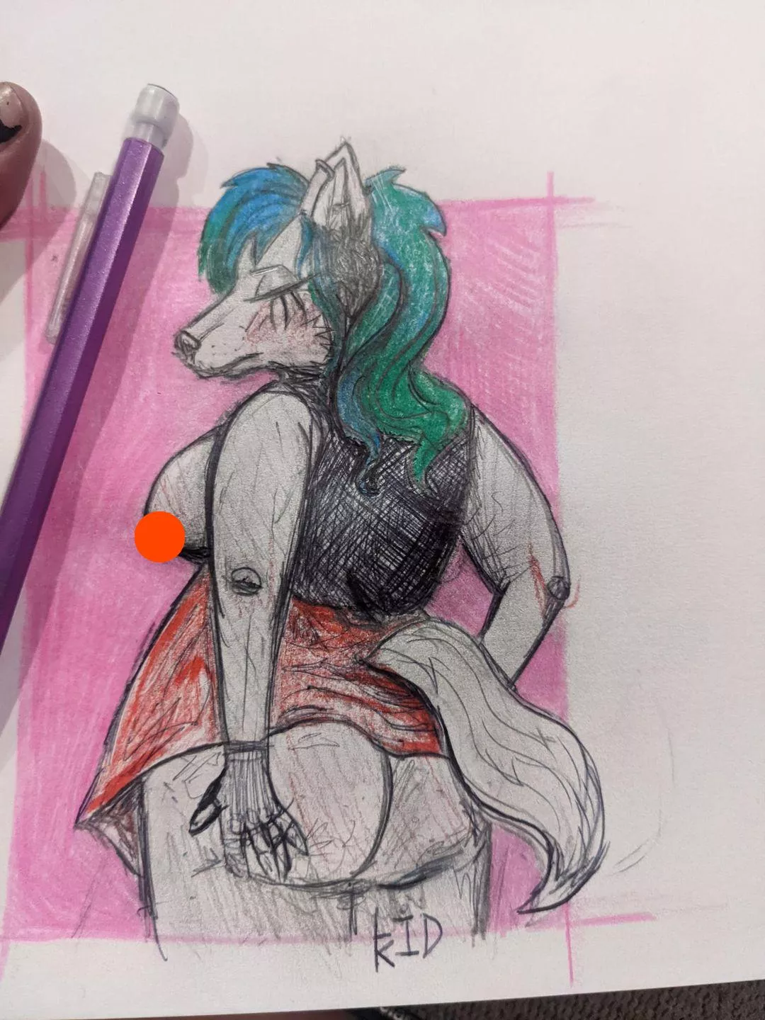 [OC] my fursona , haven't named them yet :3 [art done by me]