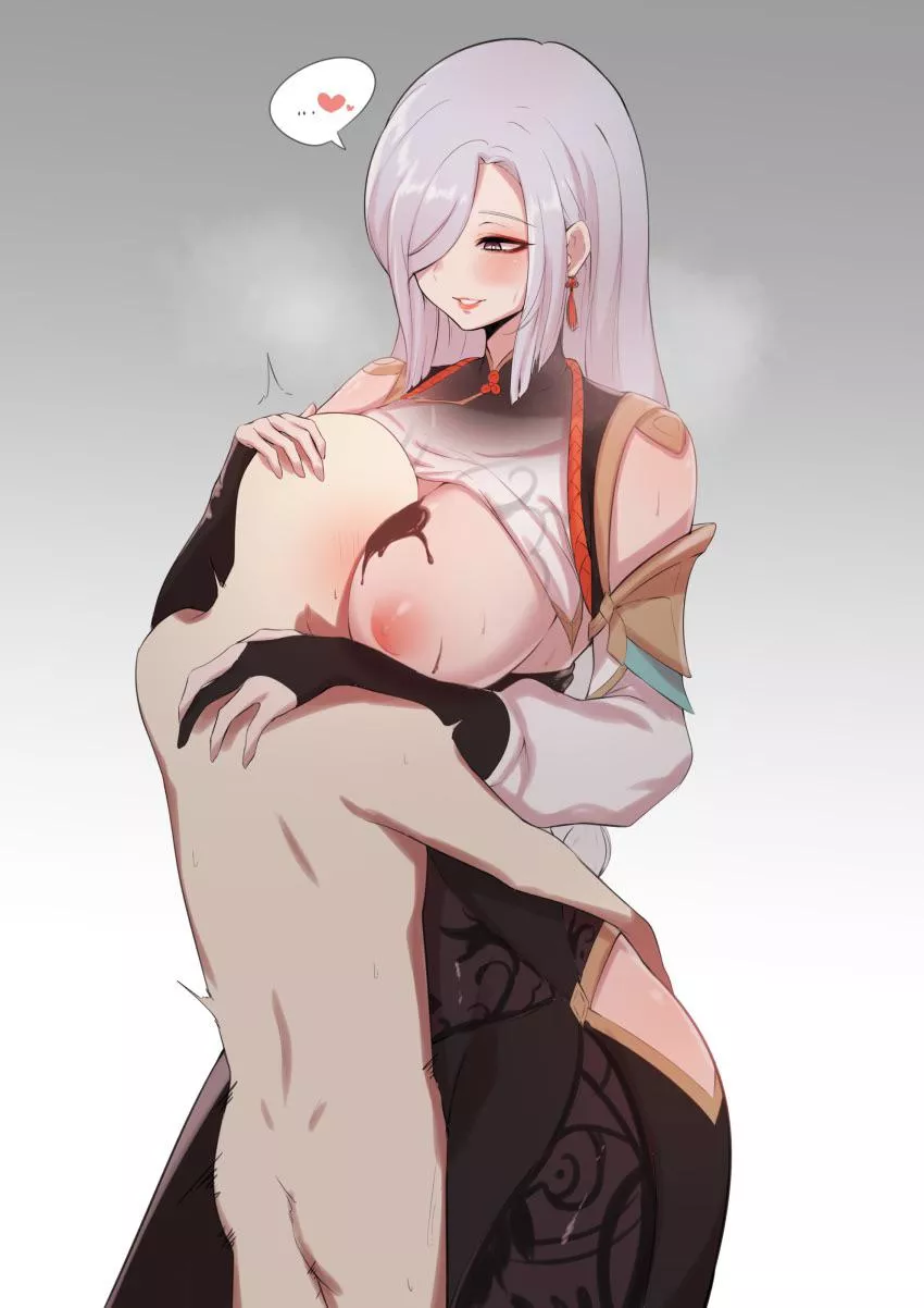 Oh you like mommy’s tits don’t you (@Monalicious)