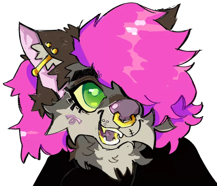 okok not a furry but i doodled myself as a wolf n i like the way it came out :) wolfs r cool