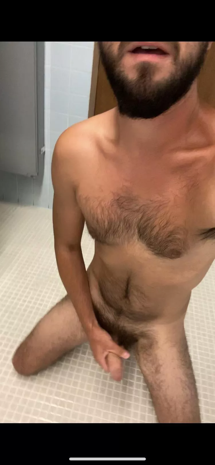 On my knees fully naked in the office bathroom. Any thoughts? 🙃