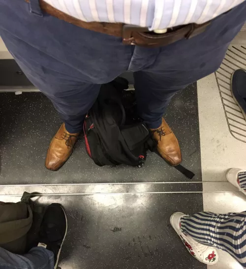 On my way to work earlier and realising my chinos are too tight (41)