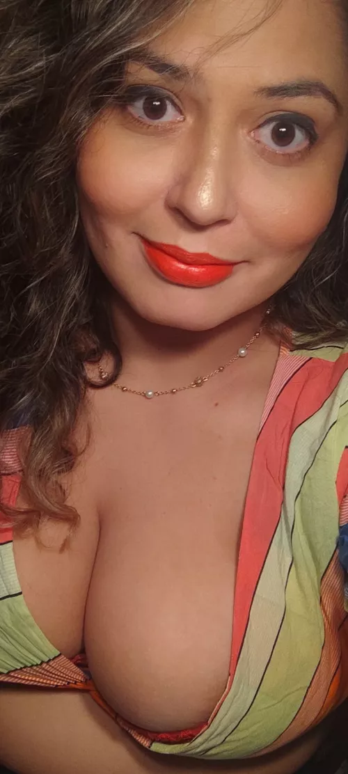 Orange lipstick