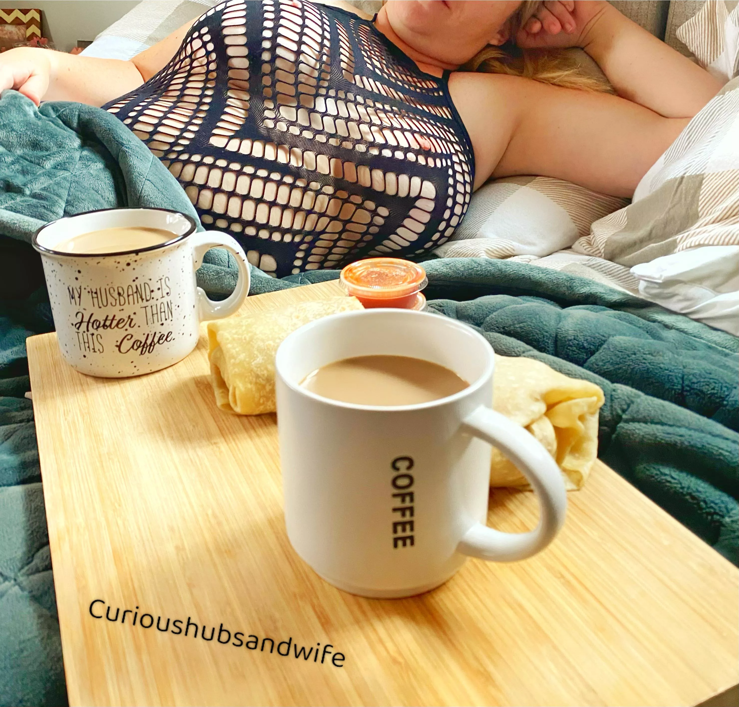 Our Version Of Breakfast In Bed. (OC)