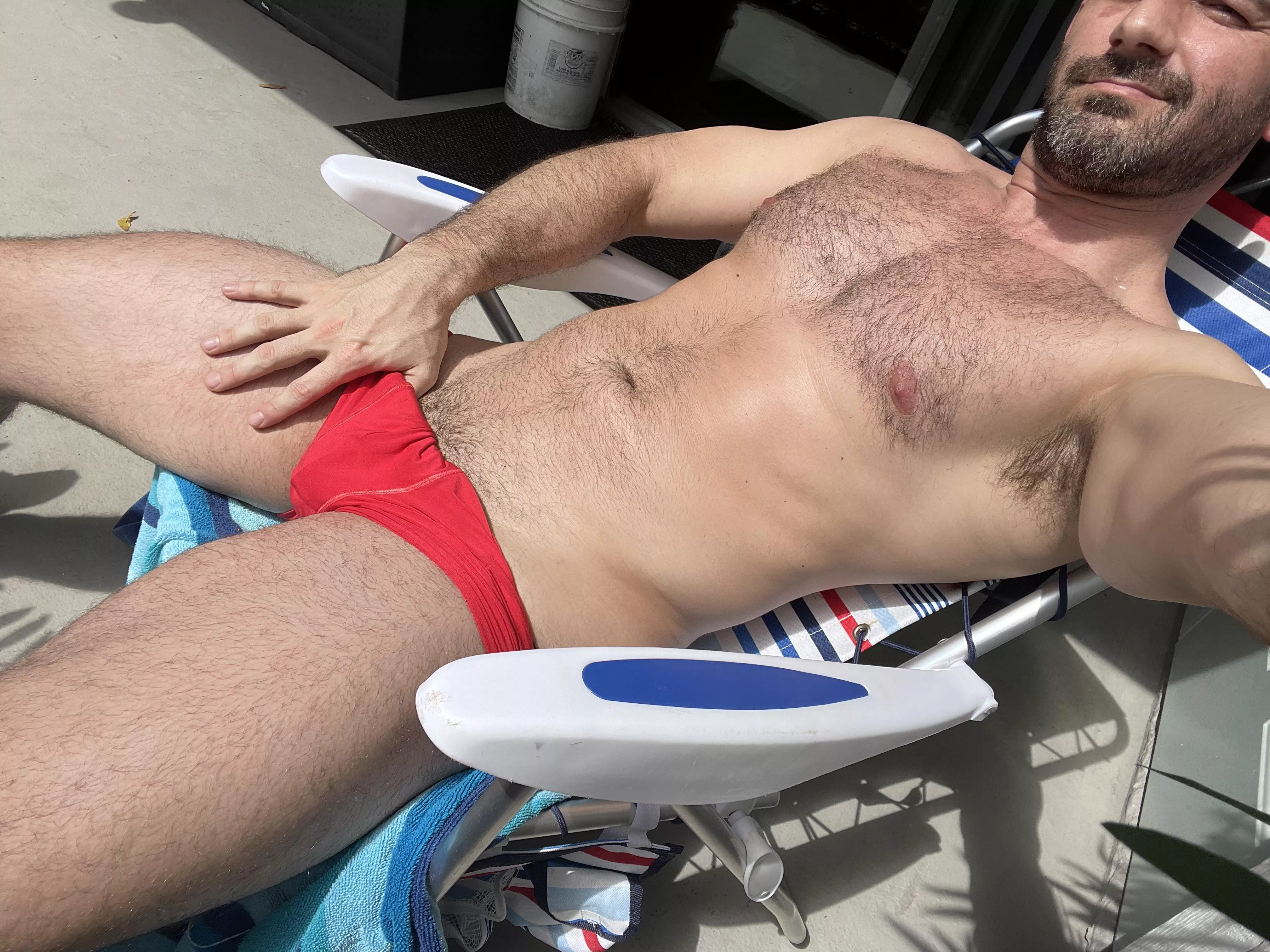 Out taking advantage of some sunshine.