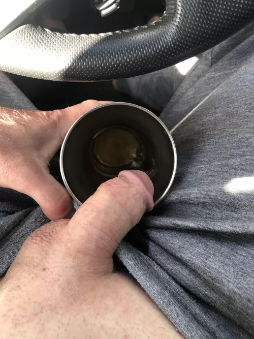 Parking lot piss in my truck.