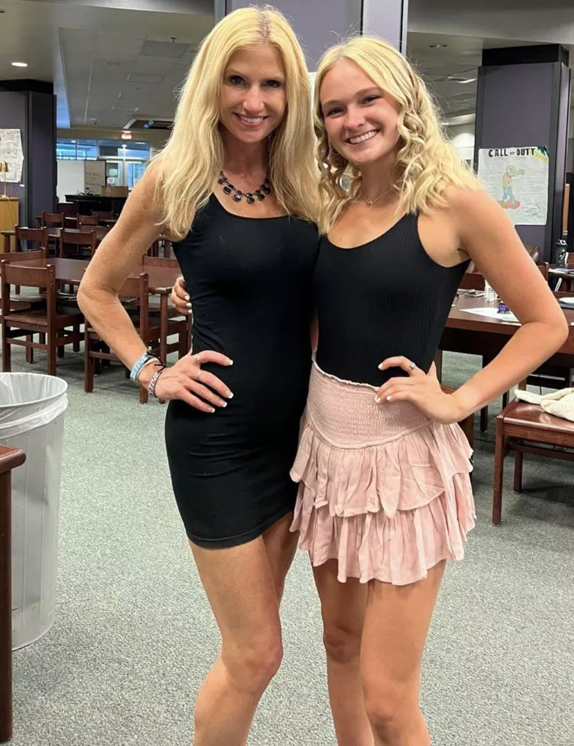 Petite blonde mother daughter