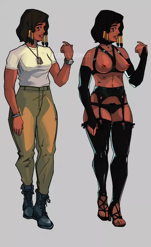 Pharah lingerie on/off (@level10smut)