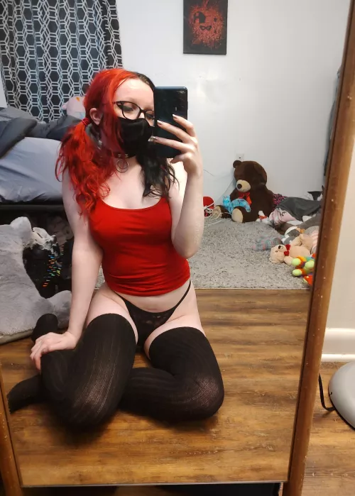 Pigtails and thigh highs are the best combination 😍😘