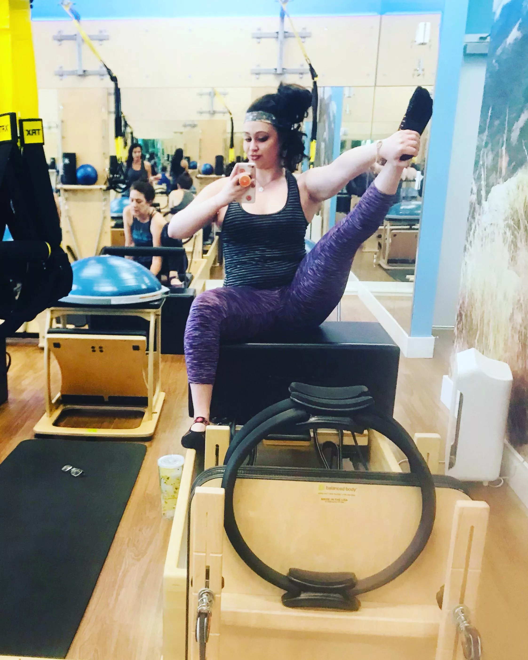 pilates mirror selfie