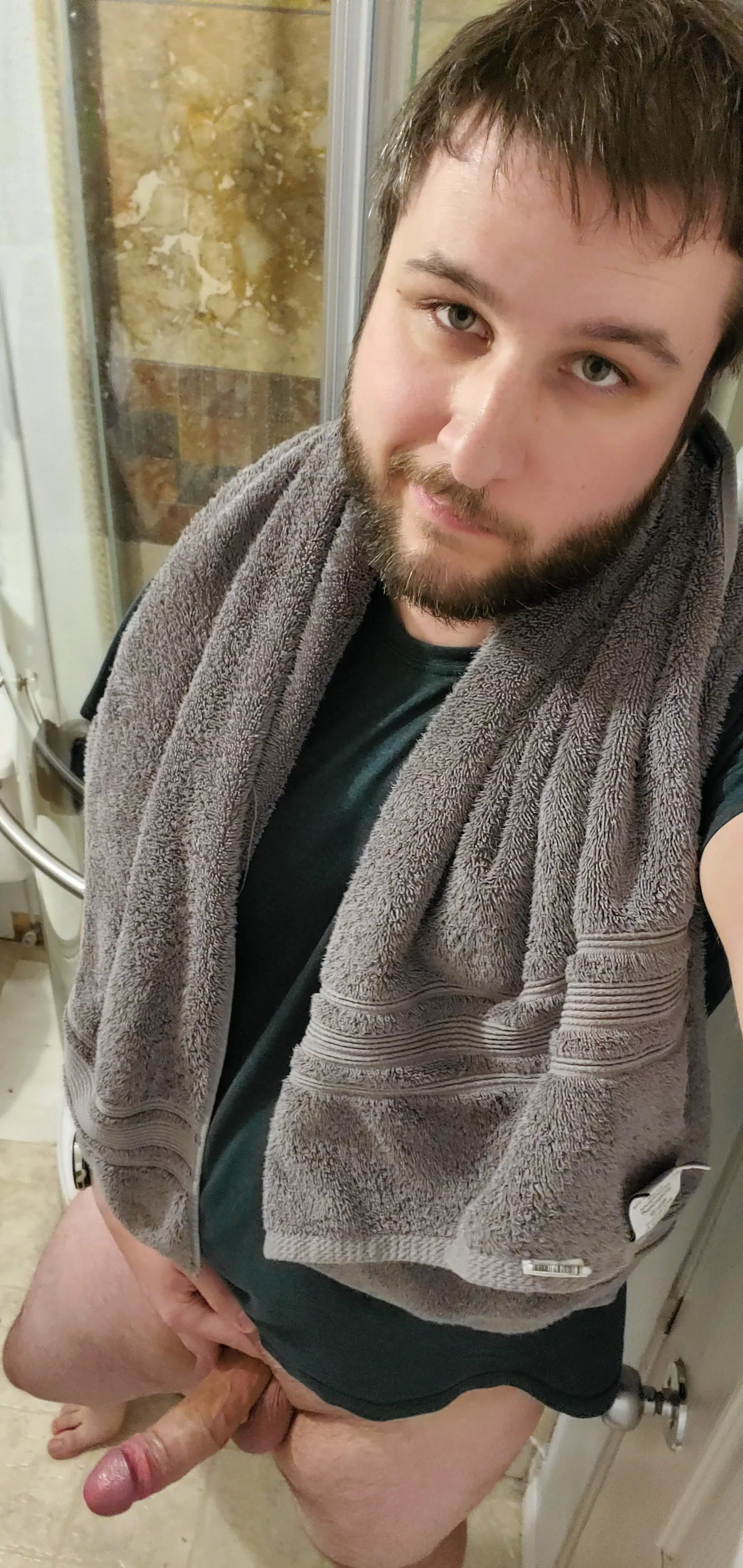 Post gym shower. Who's hopping in and joining? It's pretty face to face in there Post gym shower. Who's hopping in and joining? It's pretty face to face in there