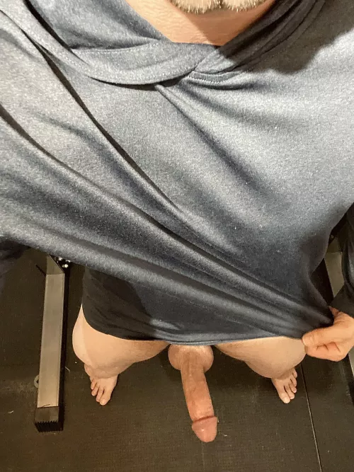 Post workout sweaty cock