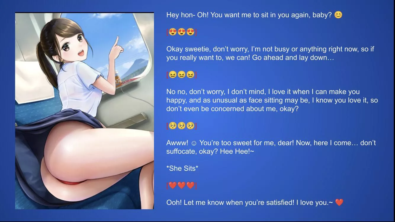 POV: Your caring and understanding GF loves to sit on your face for you! [Wholesome] [Facesitting] [Non-Judgemental] [Kind and Caring] {Artist: Unknown, sorry 😢}