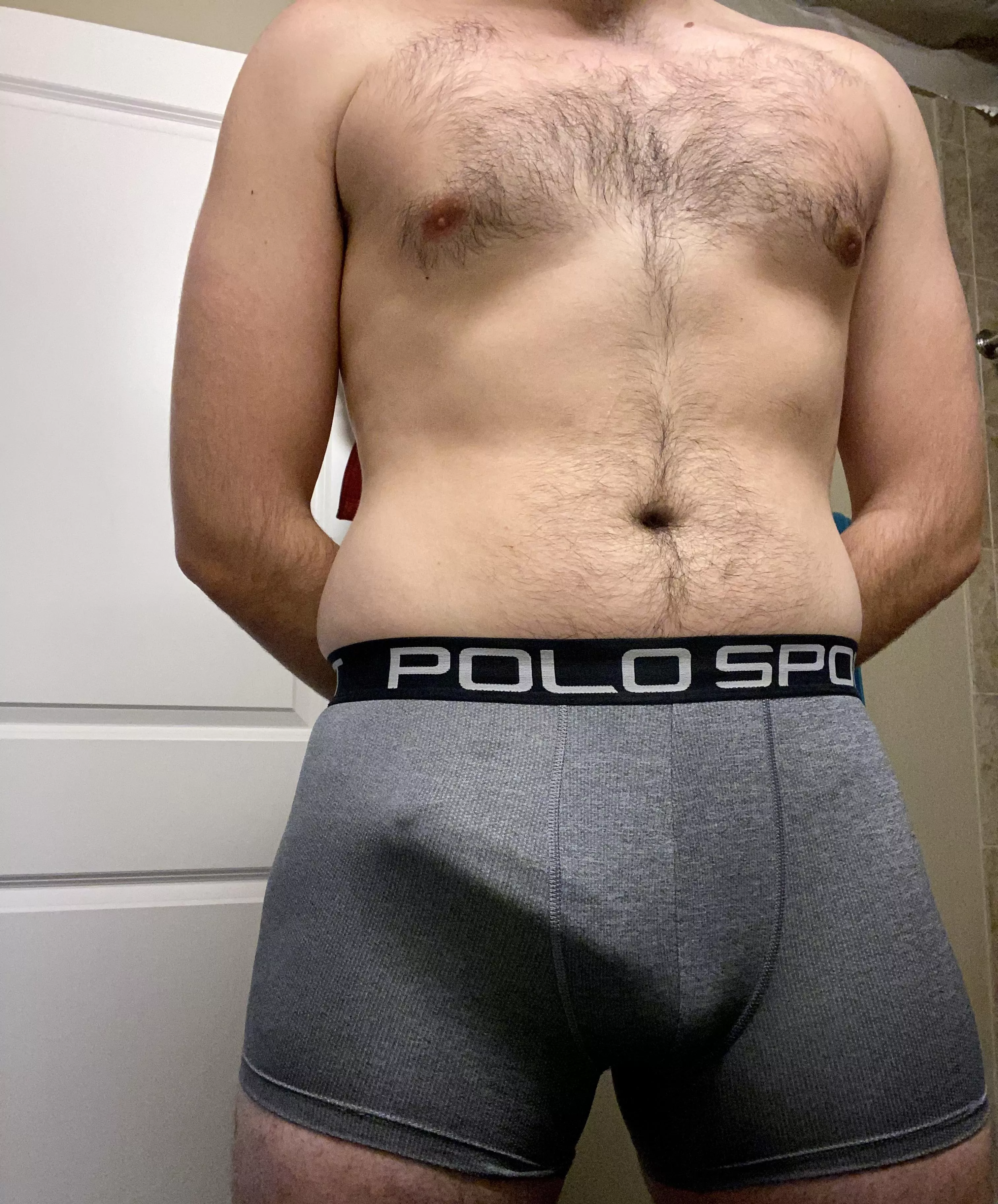Pre-gym cock outline