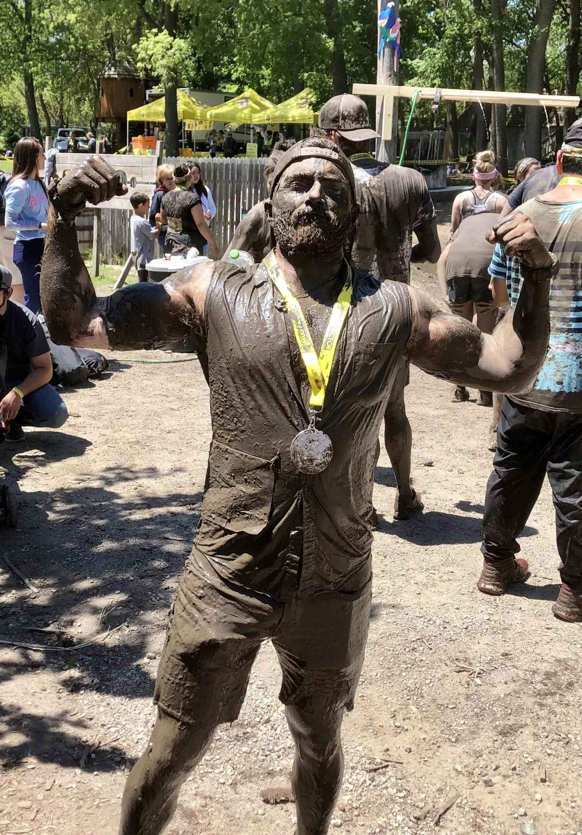 Pretty sure I was the filthiest guy at the mud run this weekend. Pretty sure I was the filthiest guy at the mud run this weekend.