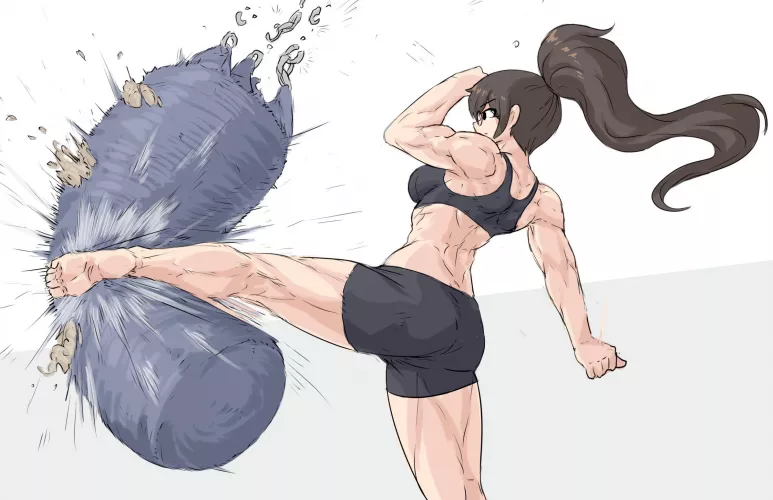 Punching bag Kick(@Sheepepp)