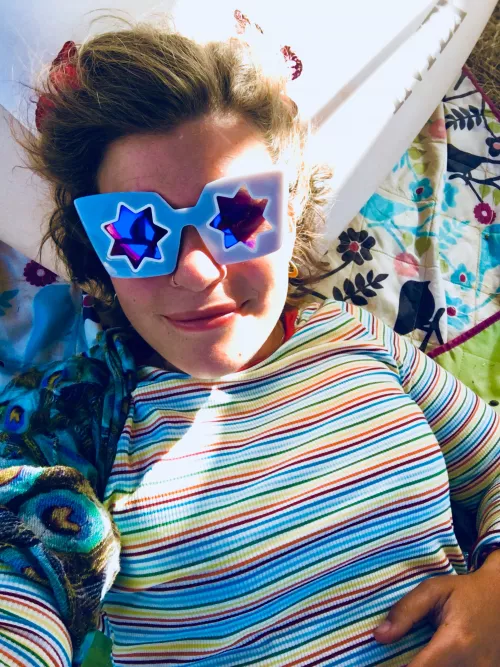 ready to leave my tent and take over this rainbow colored world