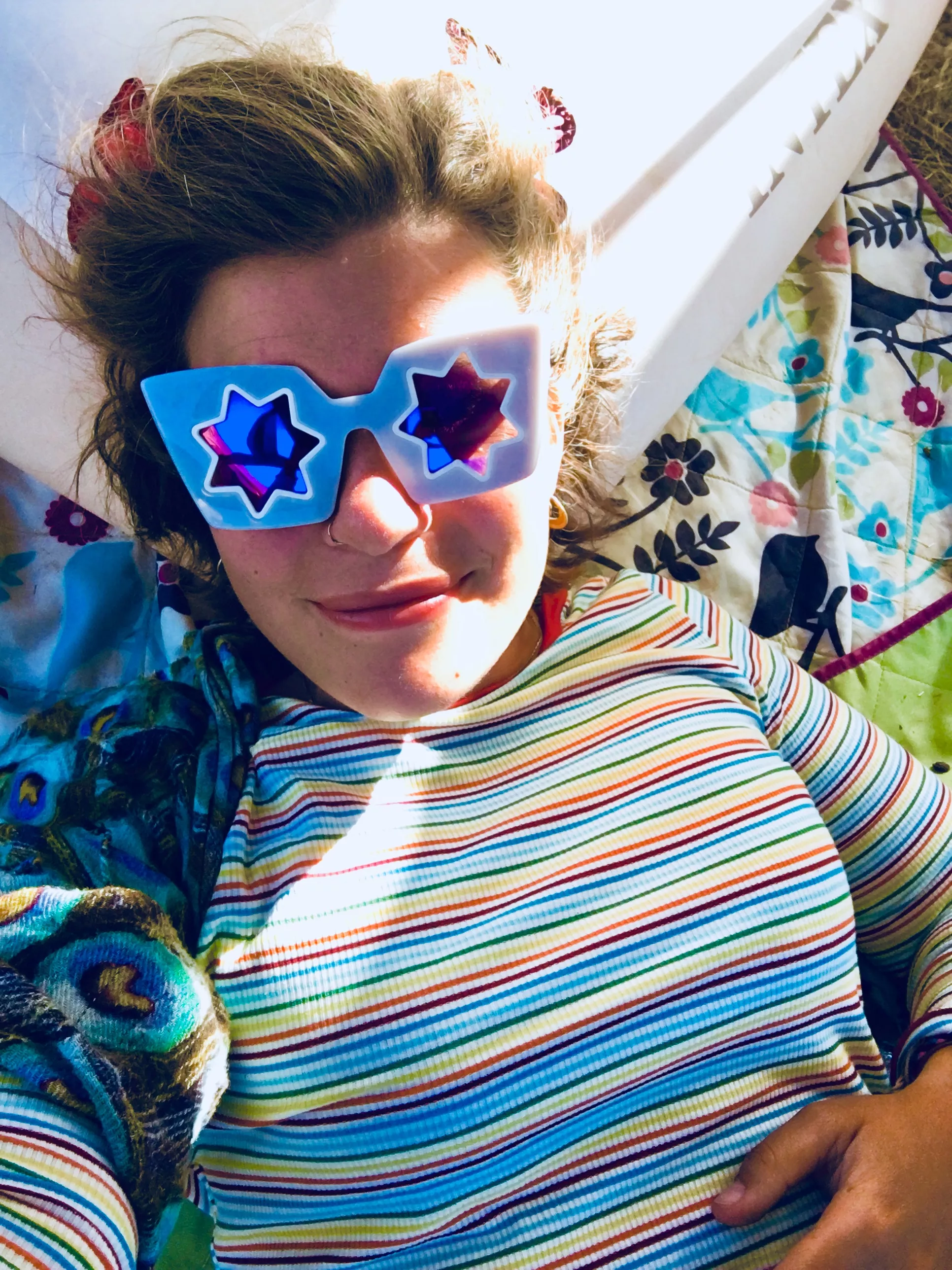 ready to leave my tent and take over this rainbow colored world