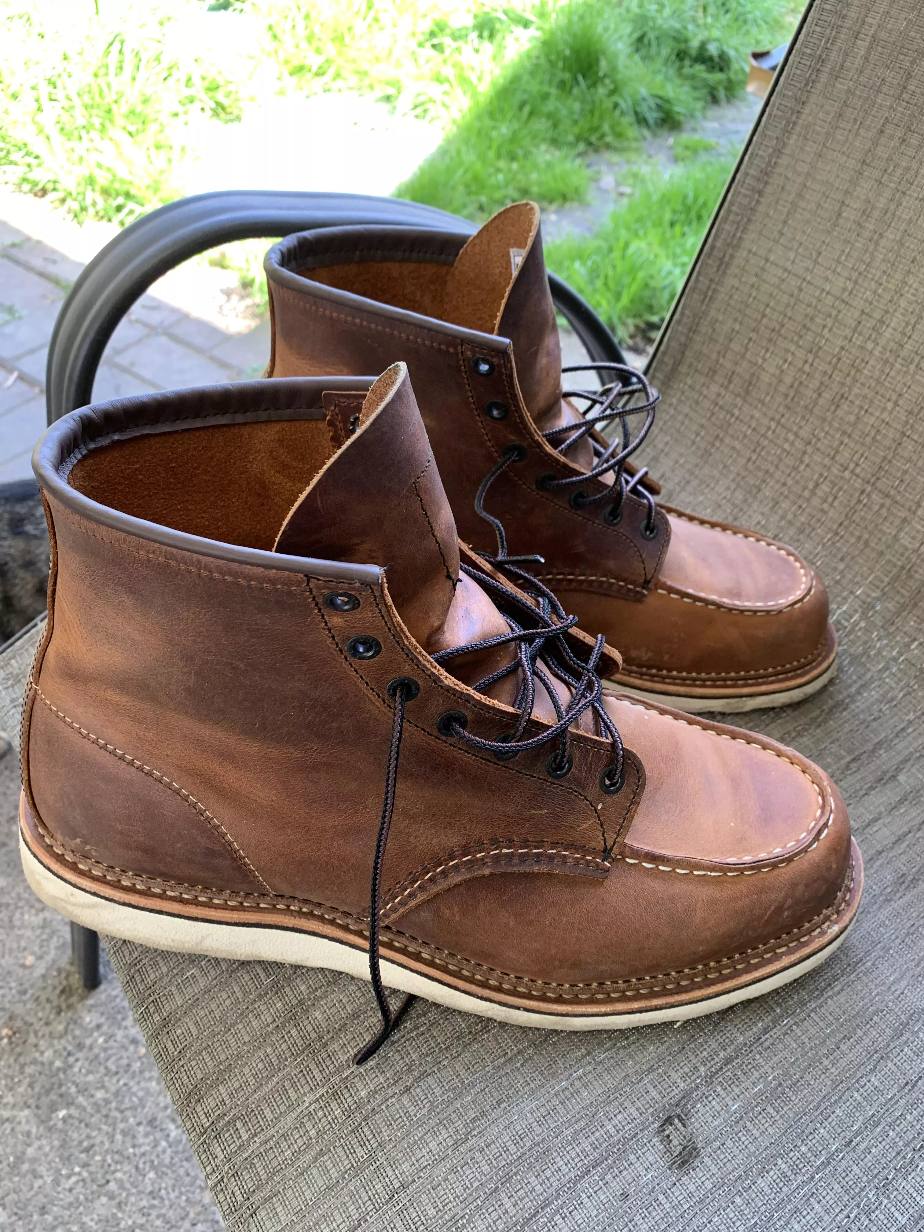 Red Wing heritage mocs. The classic grandpa style!