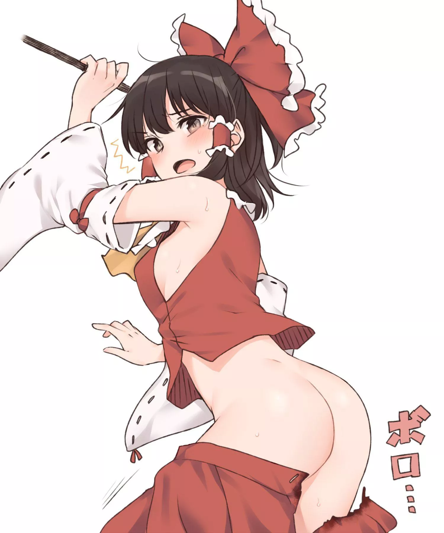 Reimu’s skirt ripped