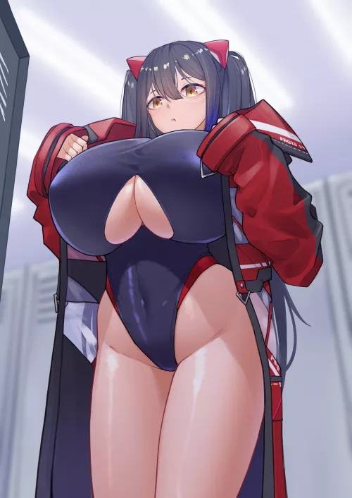 Ria Filling Out Her Swimsuit (Apple Field) [Original]