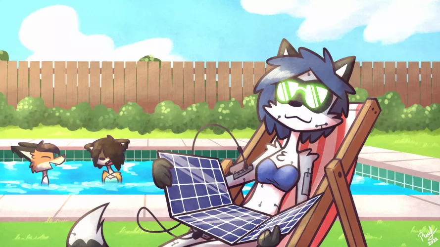 Robot at the pool (by me)