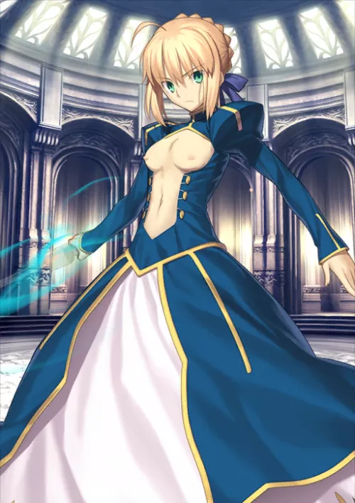 Saber but you can see her tits