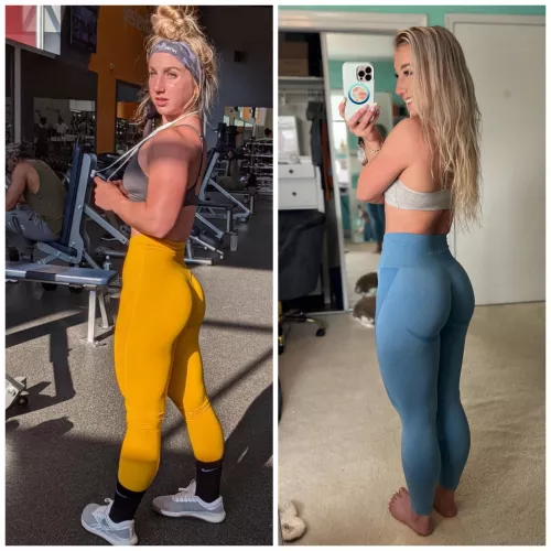 Same booty one year apart 🥰