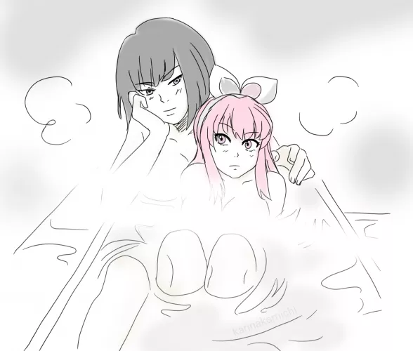 satsuki and nonon taking a bath [Kill la Kill]