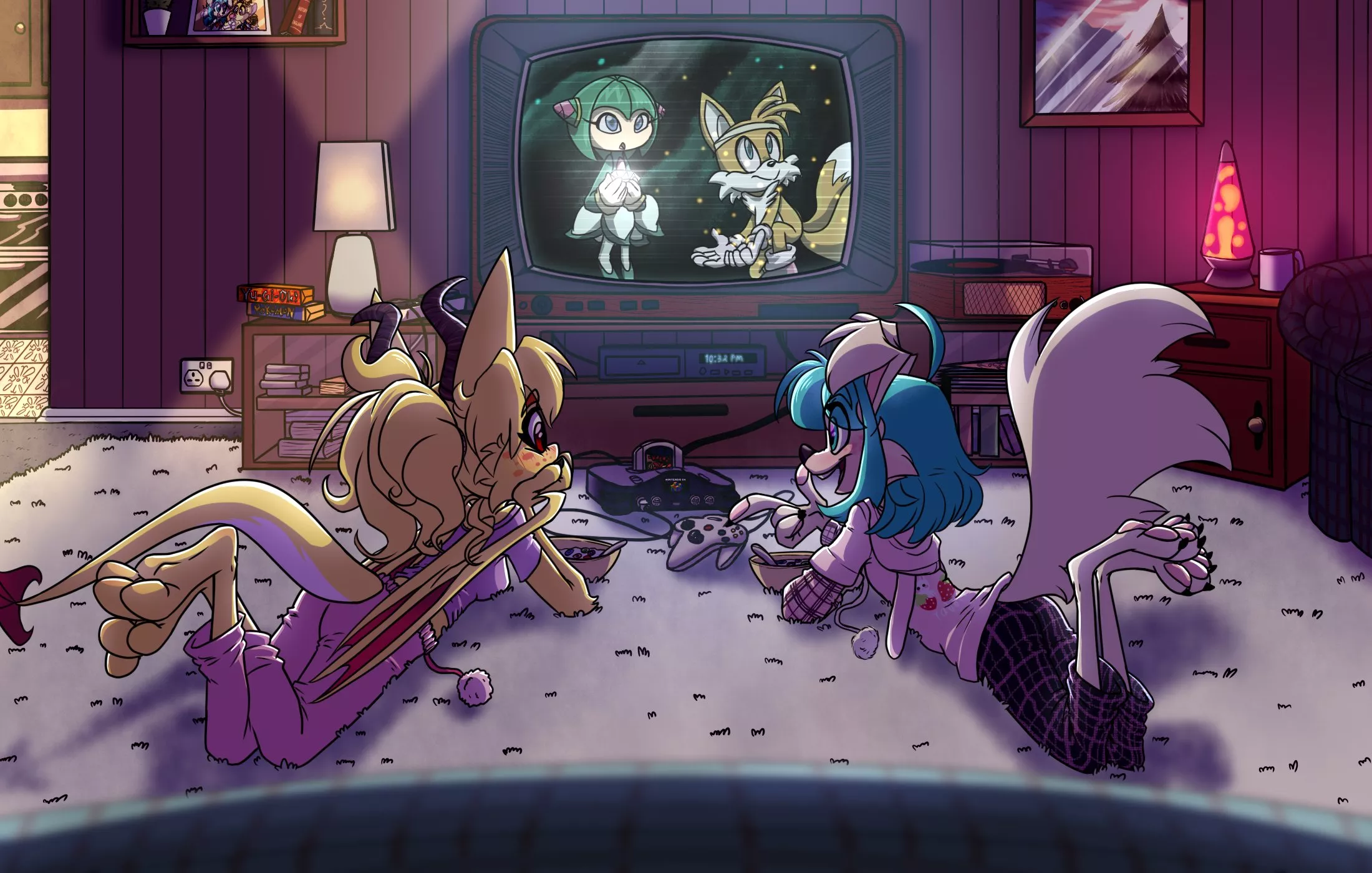 Saturday Morning Cartoons (art by @TheTanyaJoyce on Twitter)