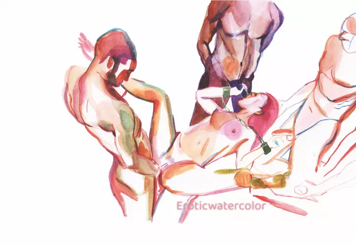Sharing is caring 💖 art by Eroticwatercolor (me)