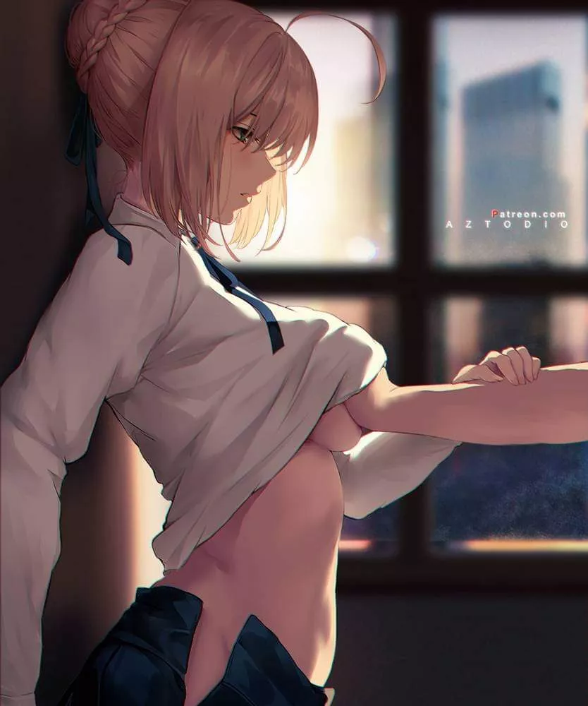 Sharing sensual passion with Saber