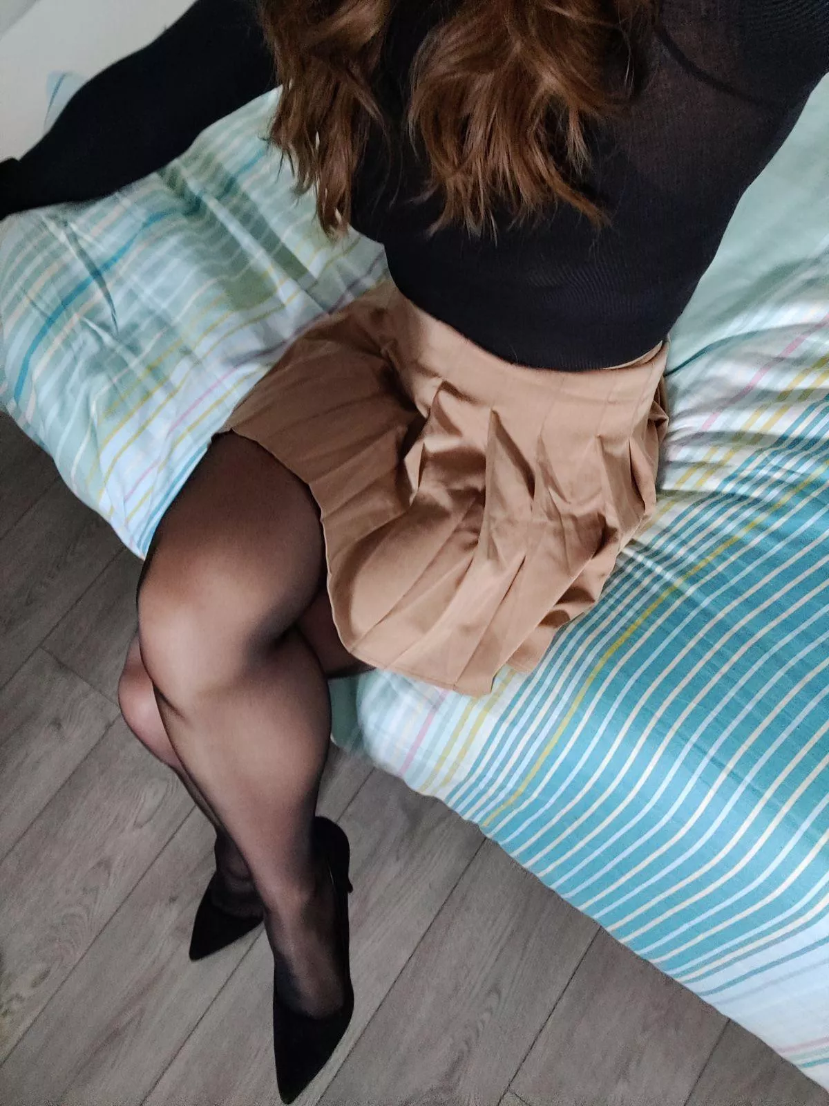 She is such a good little sissy for mistress. What you can’t see is the tiny cage and large plug. Lena was destined to be a sissy.