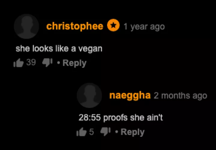 she looks like a vegan