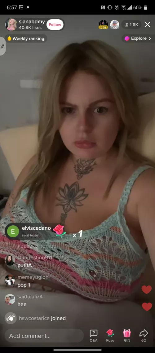 she might pop she gots her pericings put on live rn sianabdmy