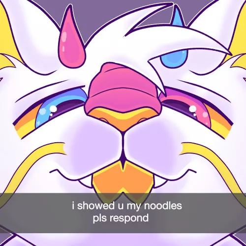 she showed u her noodles !!😿