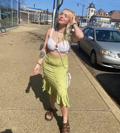 She’s just enjoying the nice weather