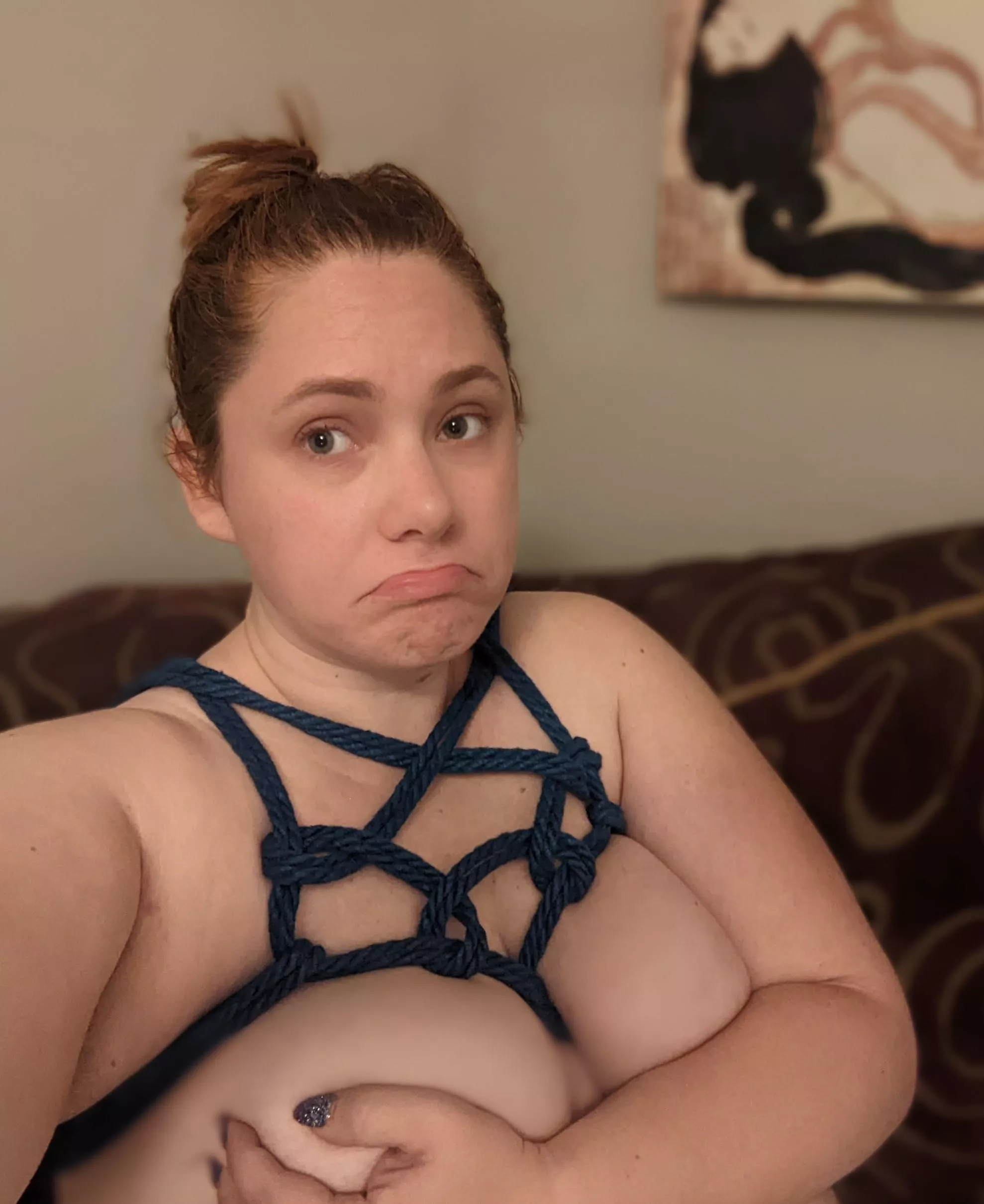 Shibari self-tie pity party for Thick Thursday