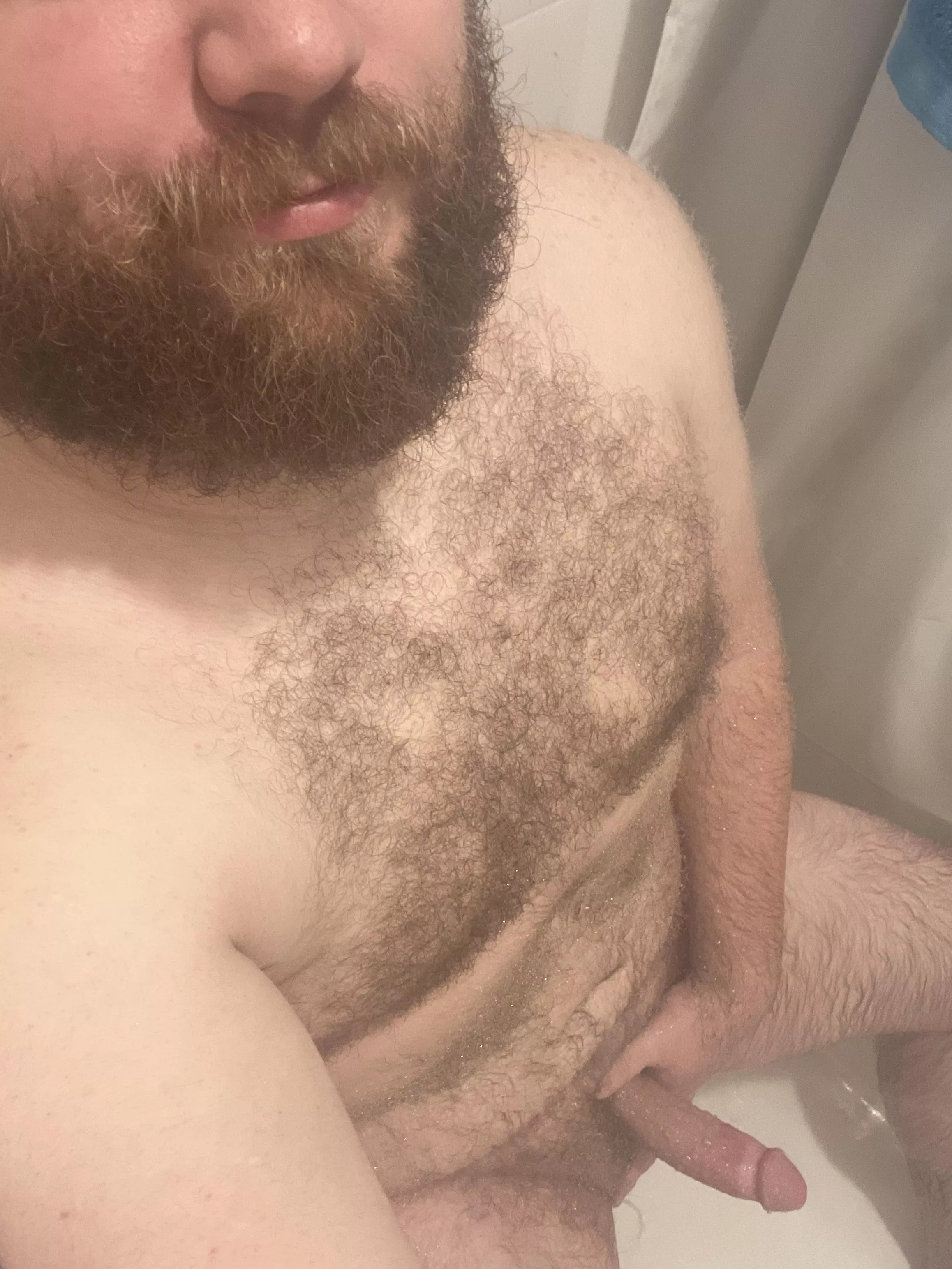 Shower beard and boner. Curious to what you think 😏