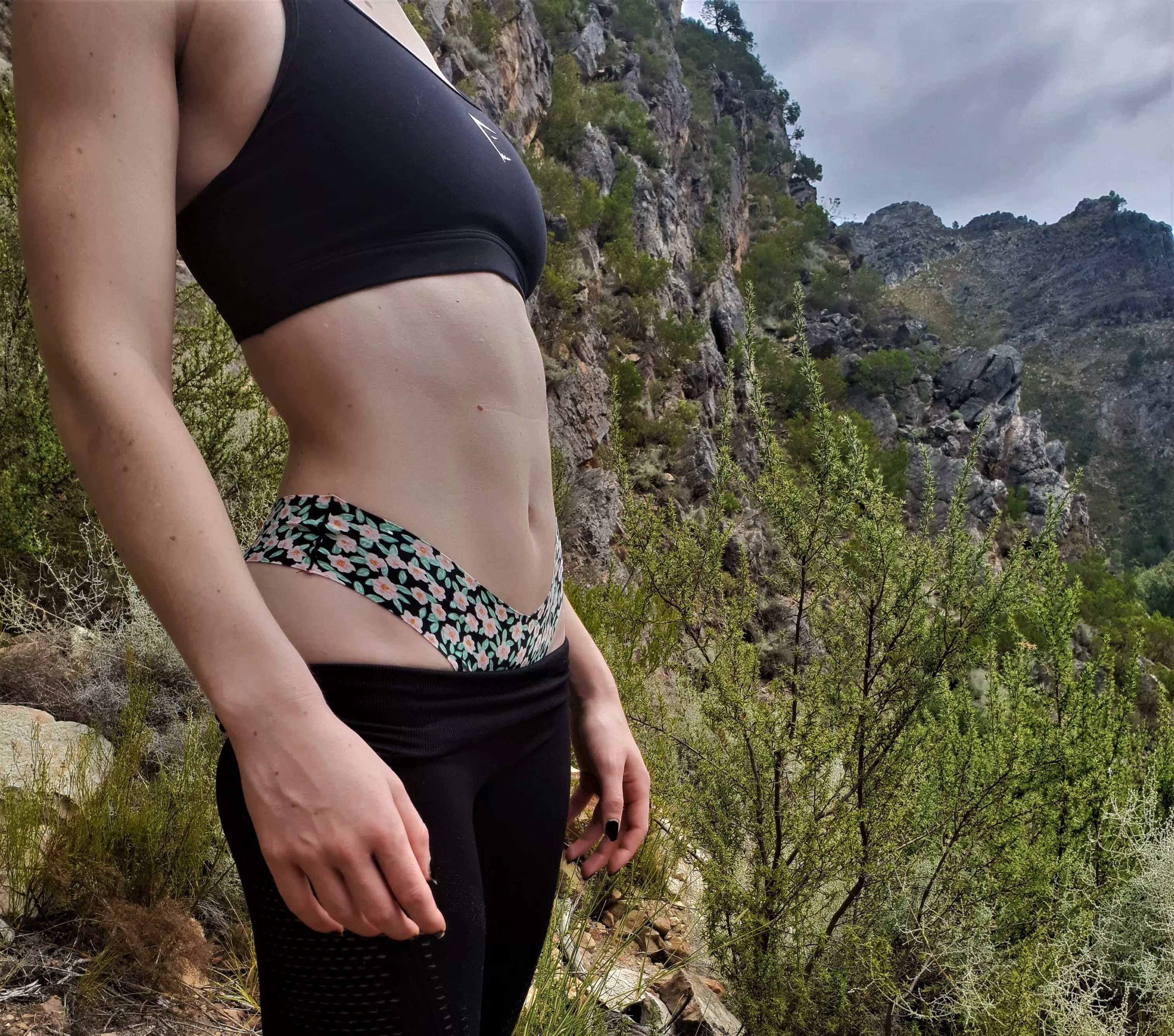 Showing off my flowery panties