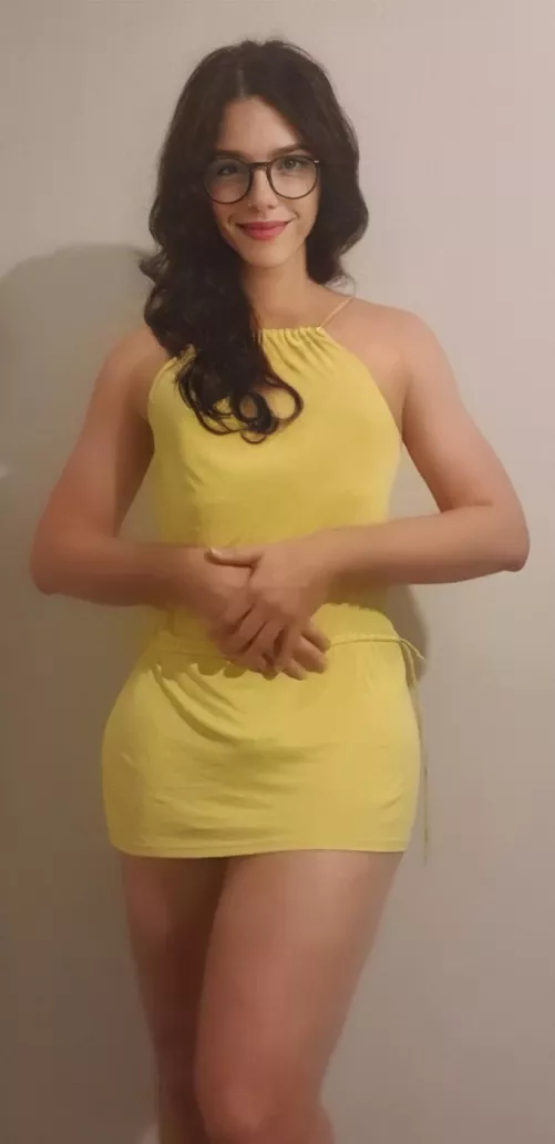 Shy girl with a pack ...