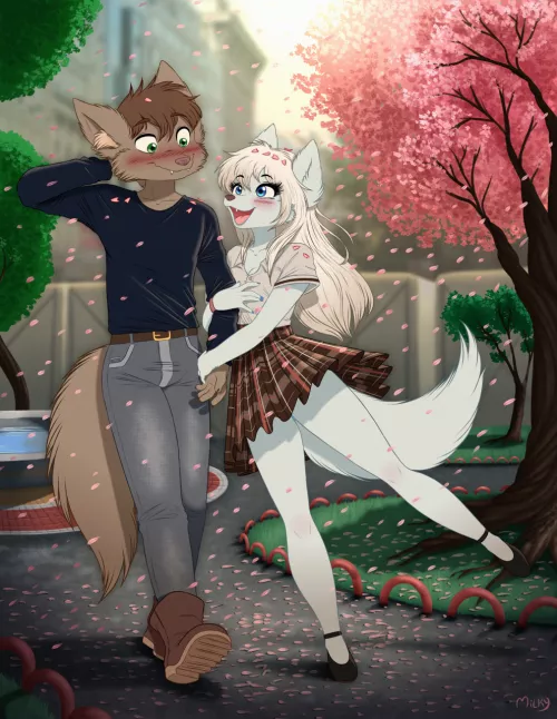 Silas and Sophia from the story The Jackal that Cried Wolf by ImaginationPersona. Art by lemur2003. Link to their story in the comments.